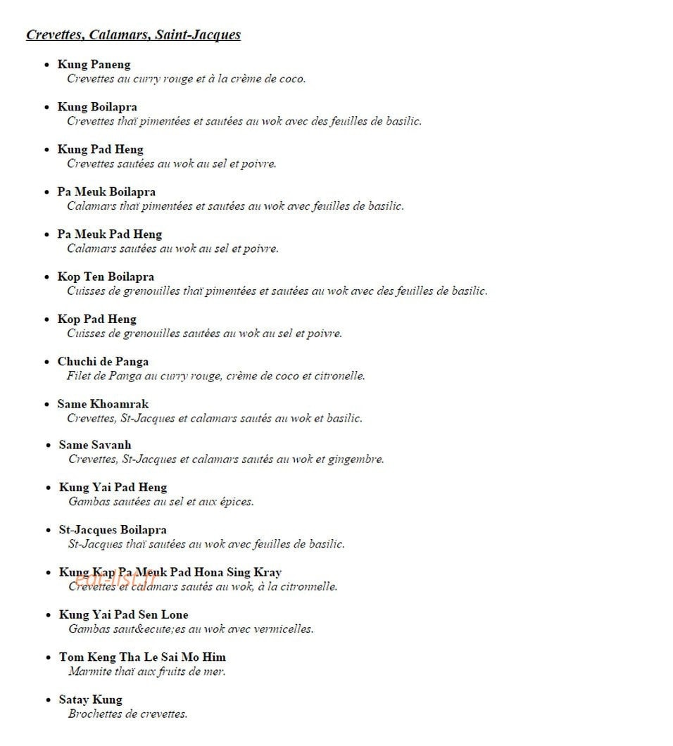 Le Phuket — carte page 3