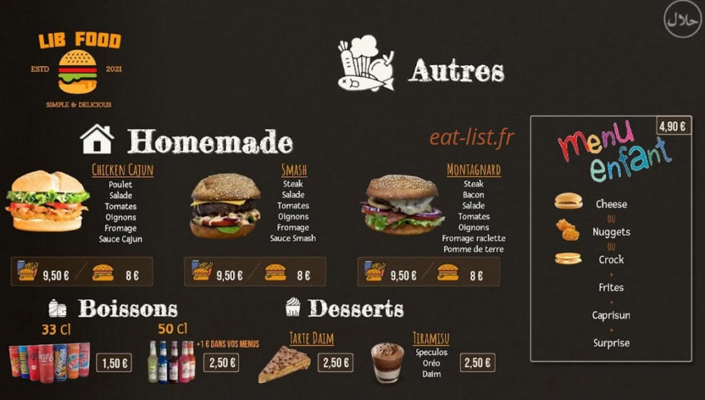 Lib Food — carte page 5