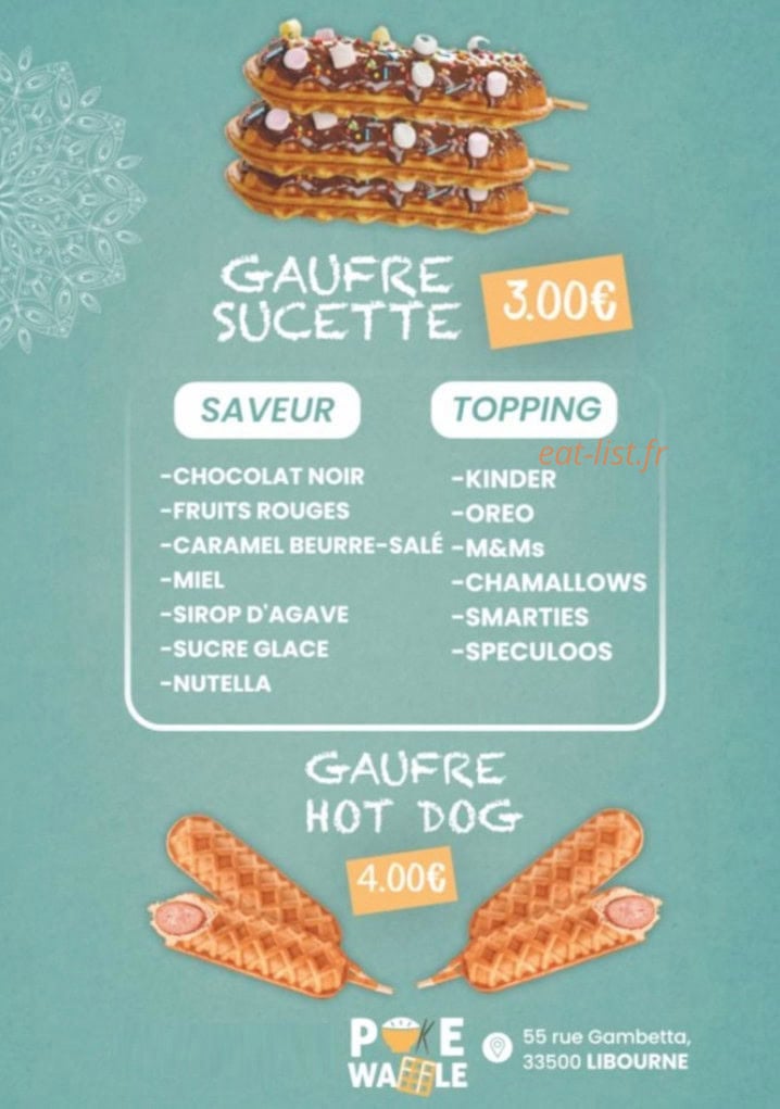 Poke Waffle — carte page 2