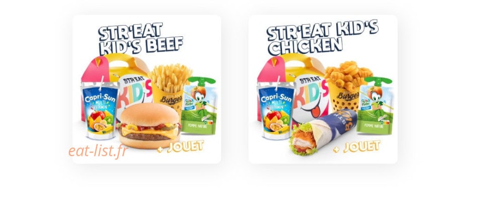 Str'eat Burger — carte page 8