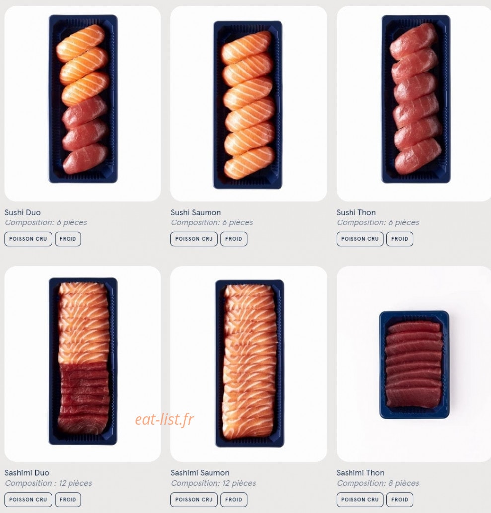 Sushi Daily — carte page 1