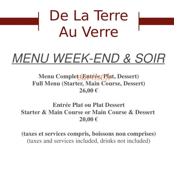 De La Terre Au Verre — carte page 2