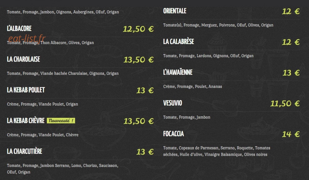 Chez Laurent — carte page 2