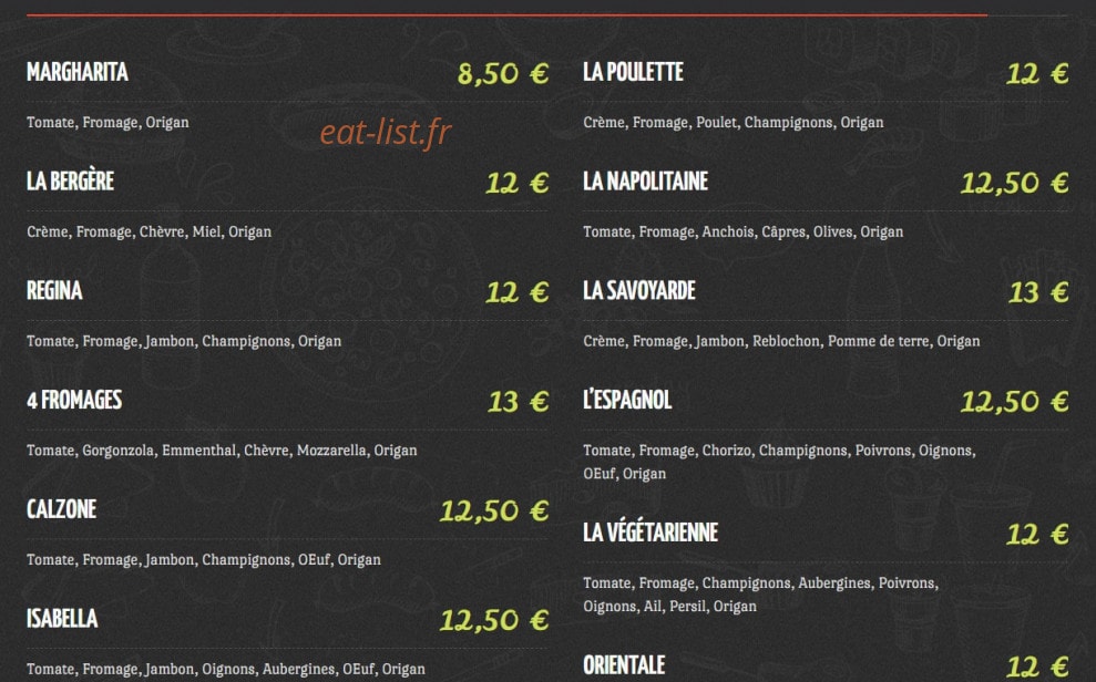 Chez Laurent — carte page 1