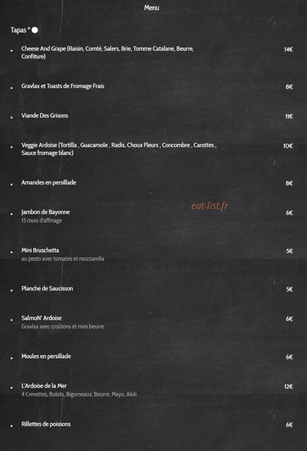 Fish Head — carte page 1
