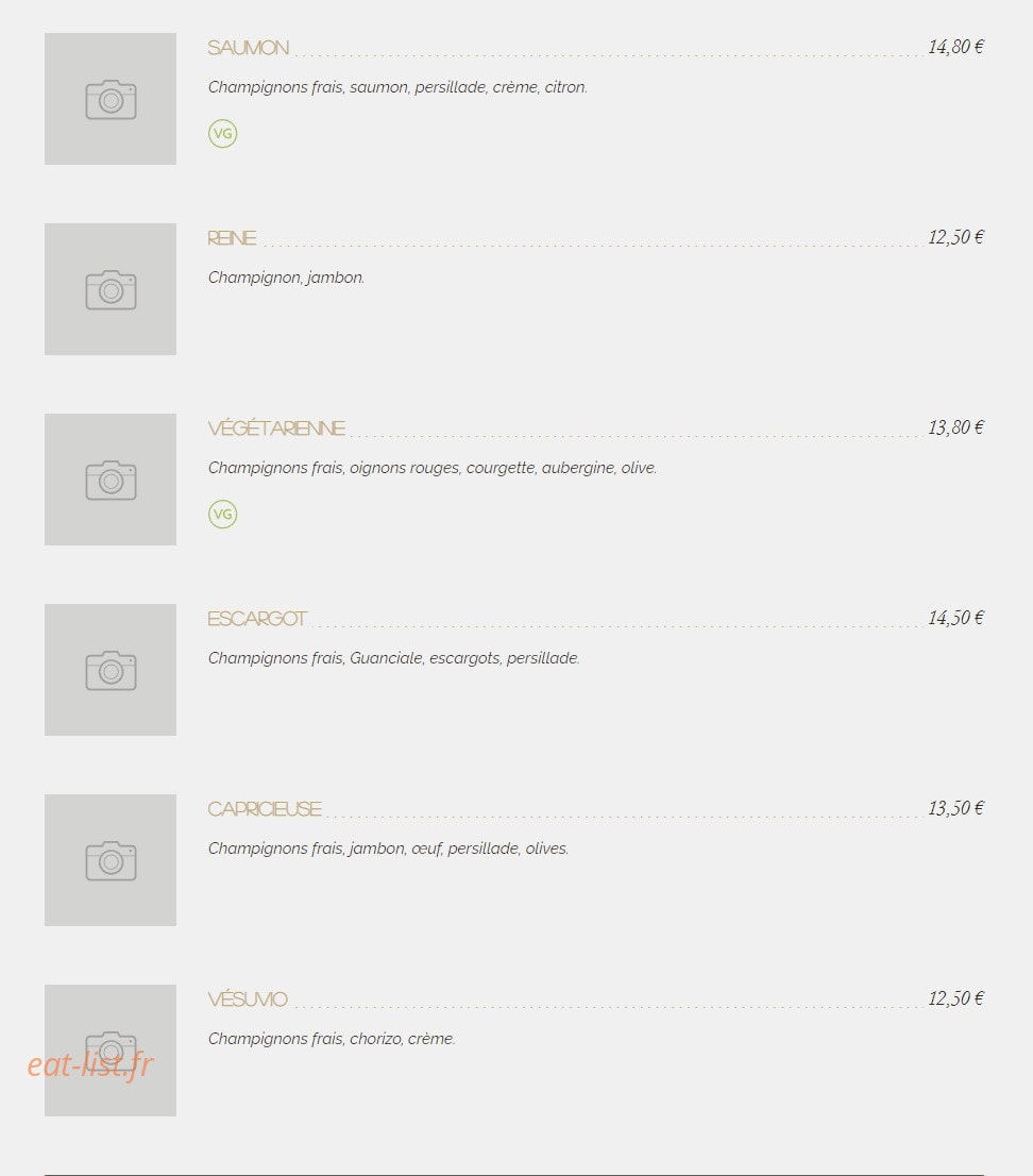 L'Atelier À Pizza — carte page 2