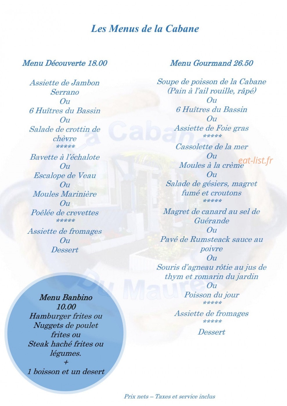 La Cabane du Mauret — carte page 7