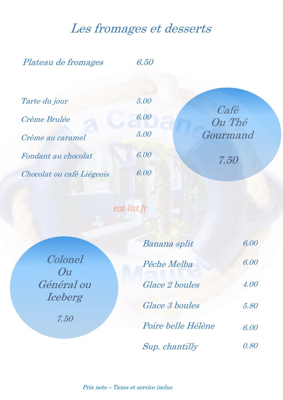 La Cabane du Mauret — carte page 4