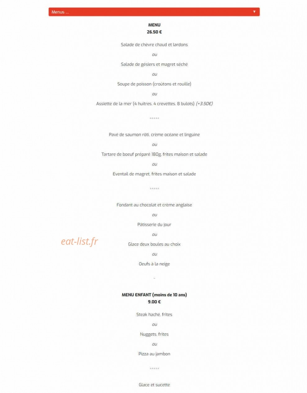 La Villa — carte page 6