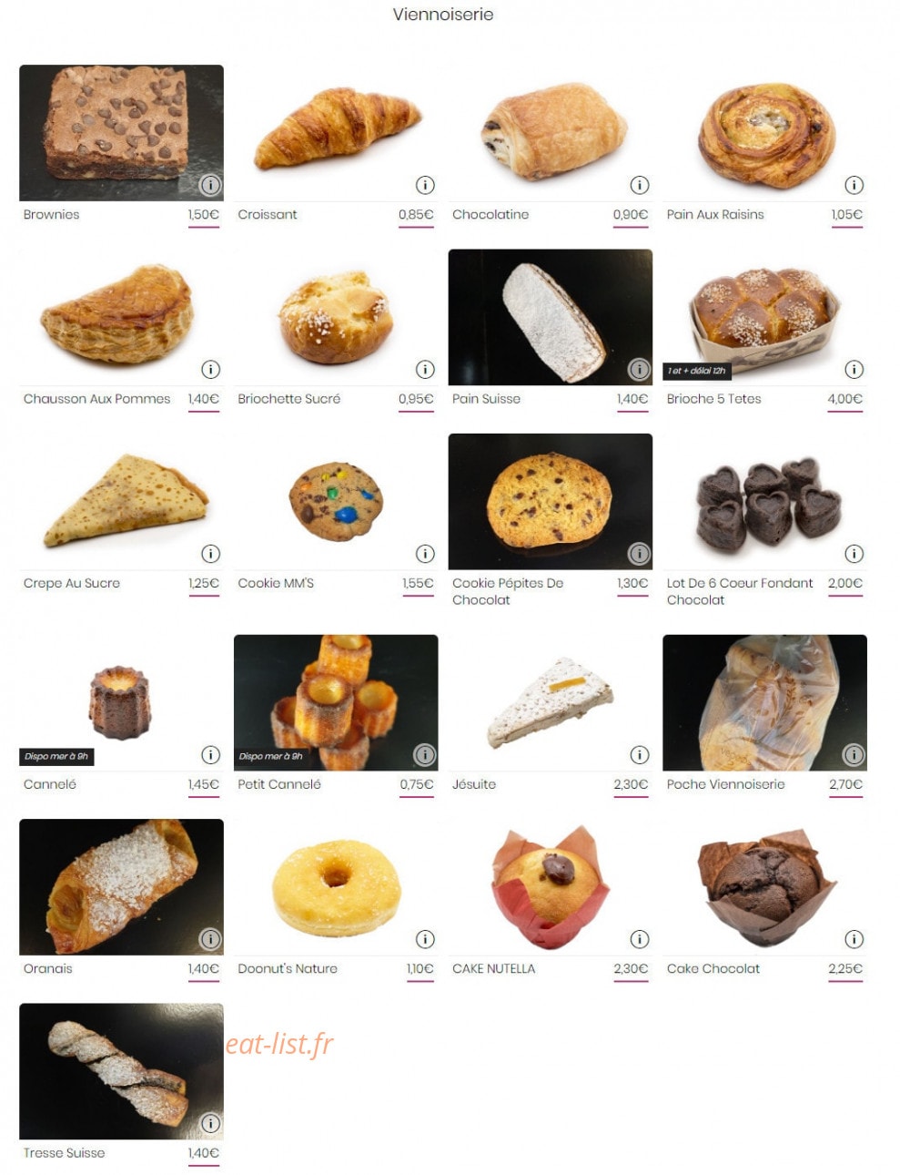 Le Fournil d'Andernos — carte page 8