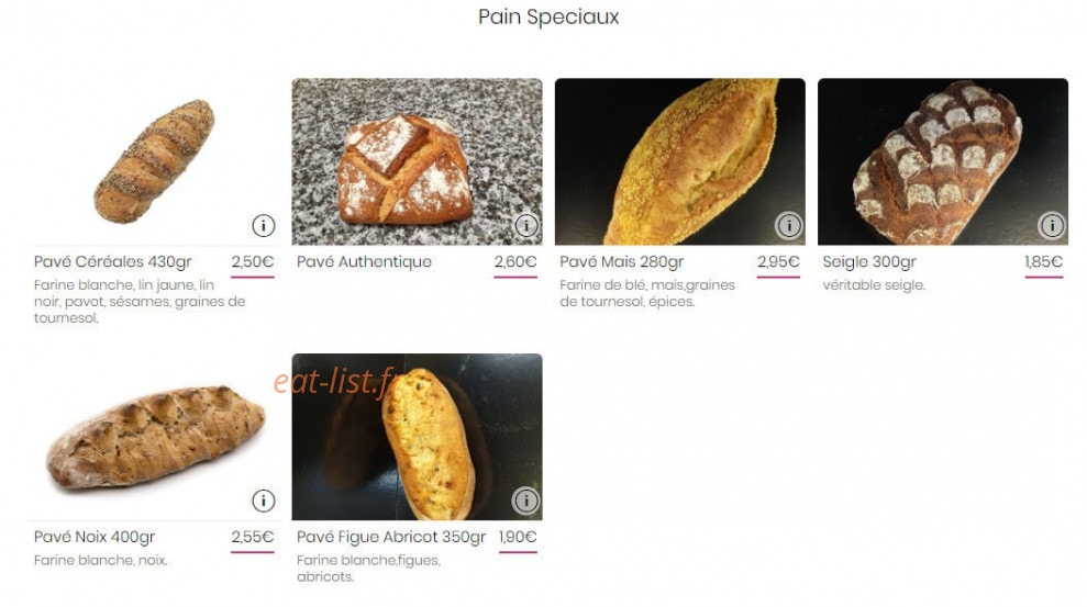 Le Fournil d'Andernos — carte page 3