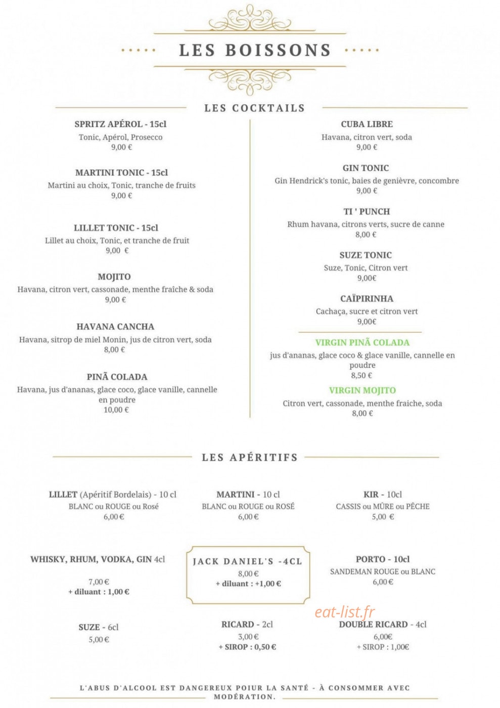 Le Pic Gourmand — carte page 3