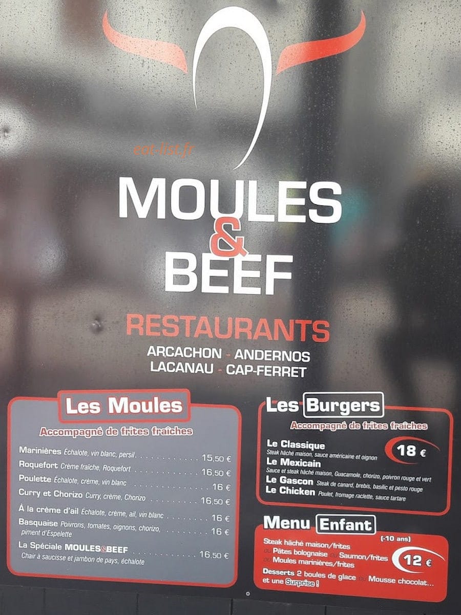 Moules And Beef — carte page 3