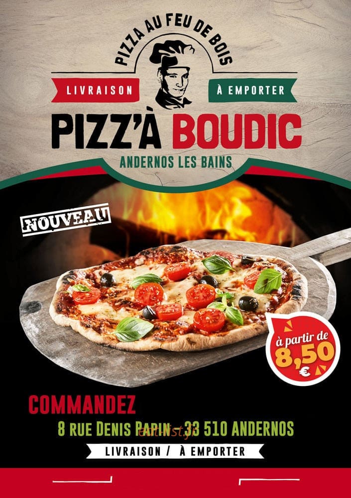 Pizz'a Boudic — carte page 1