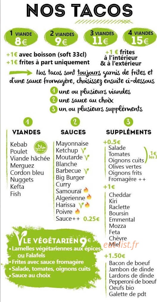 Tacos time — carte page 2