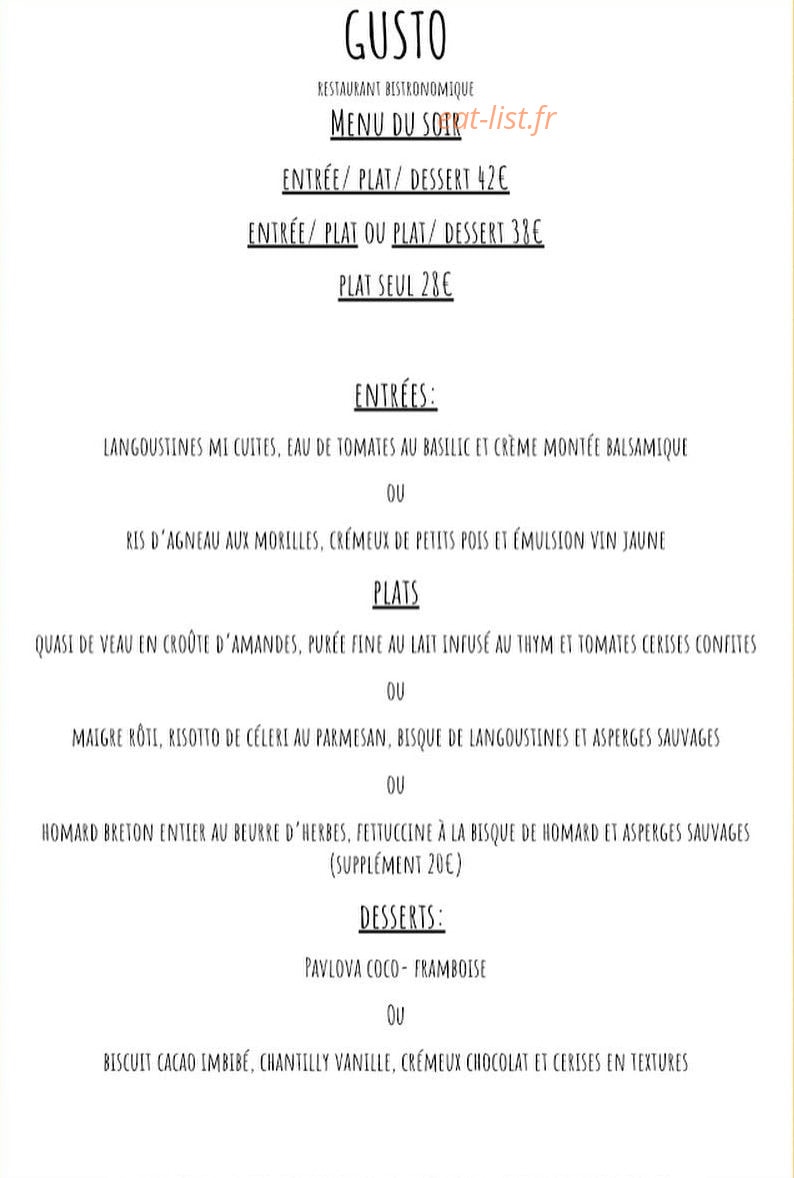 Gusto — carte page 2