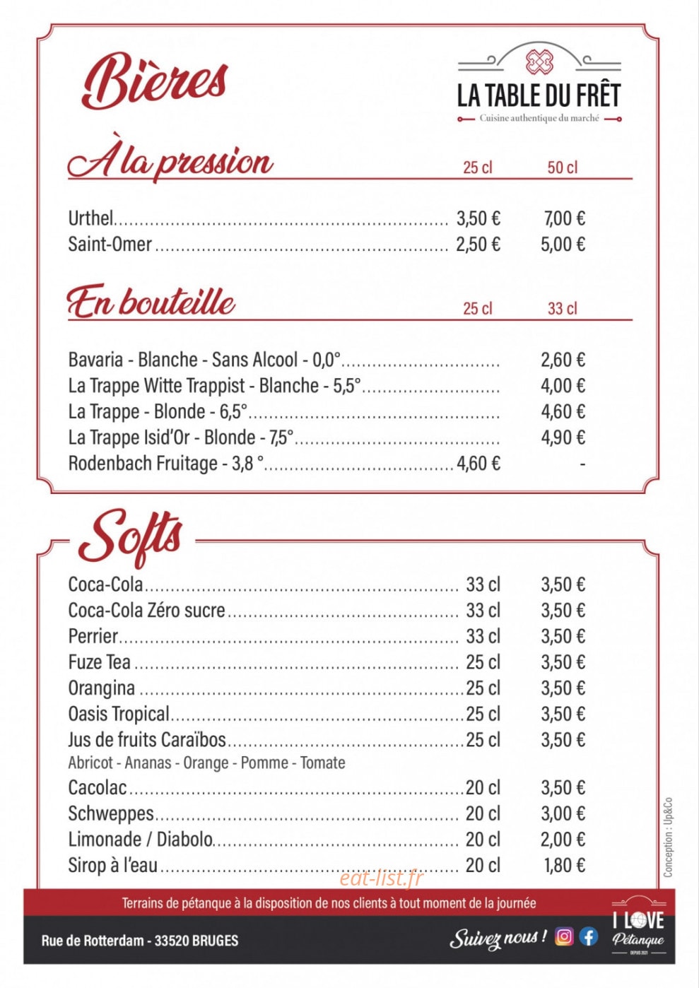 La Table du Frêt — carte page 3