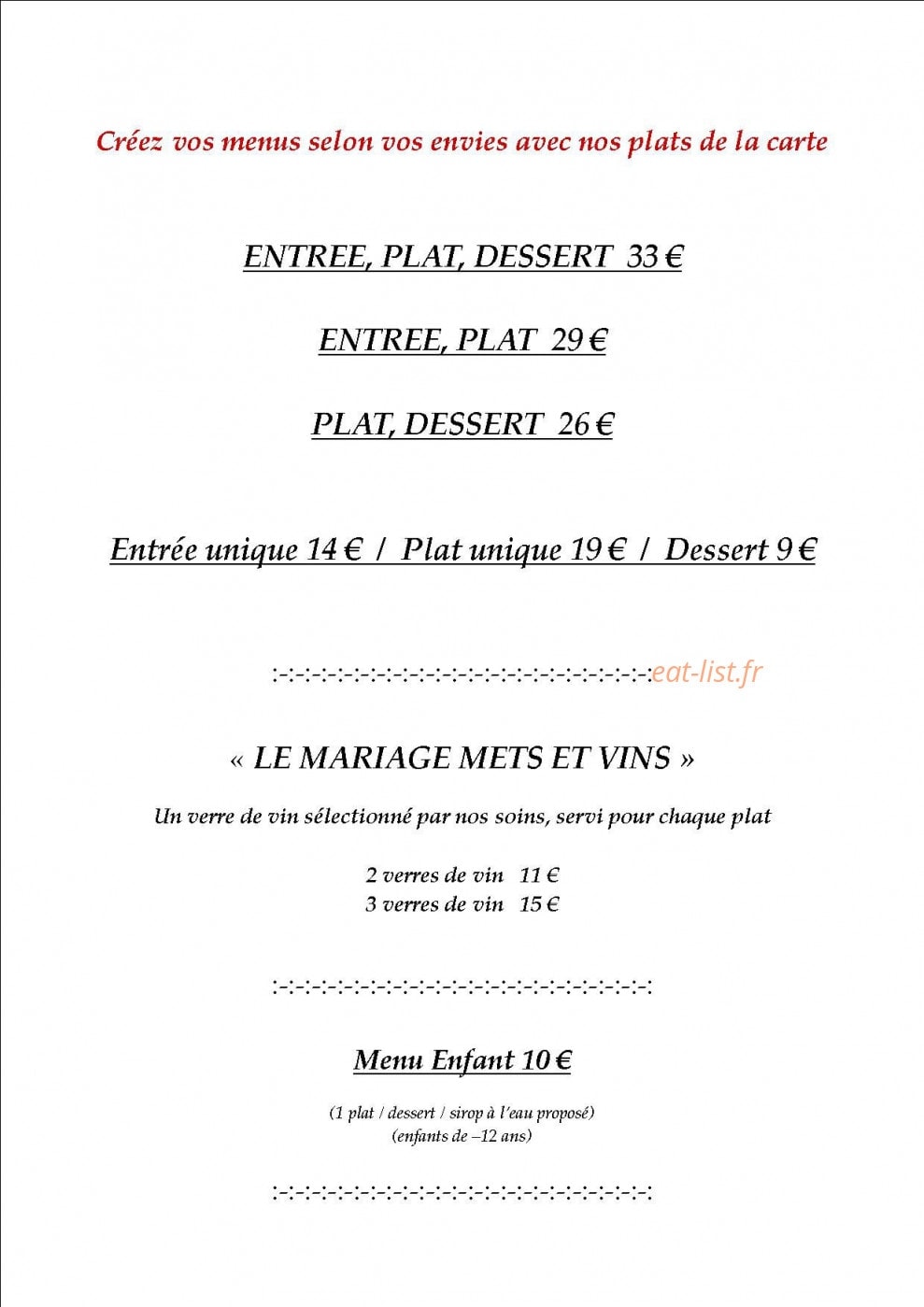 Le bistrot d'antan — carte page 3