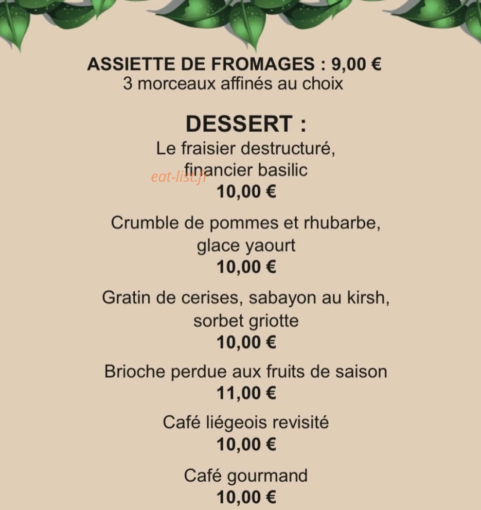 Le Bistrot du lac — carte page 4