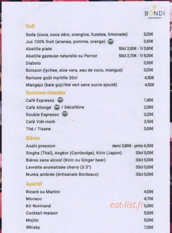 Bondi — carte page 3