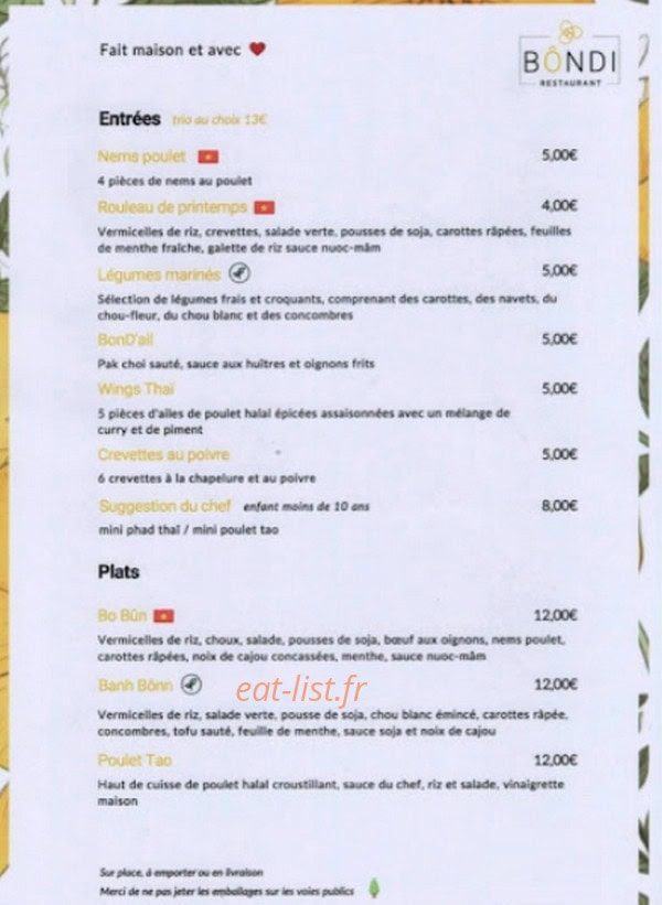 Bondi — carte page 1