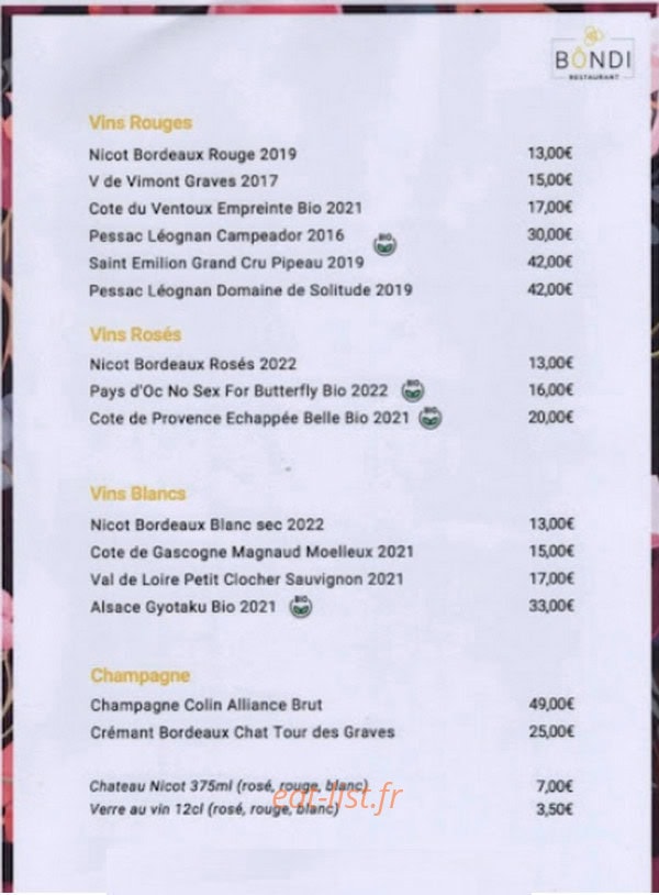 Bondi — carte page 4