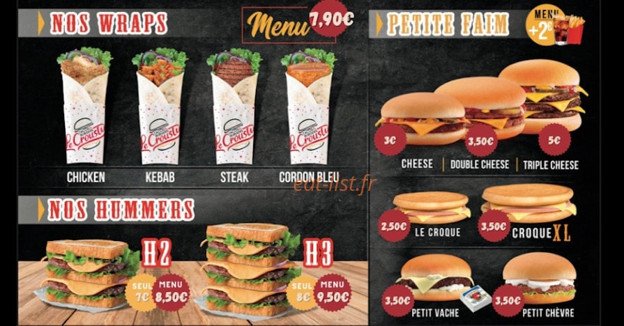 Le Crousty Tacos & Burgers — carte page 4