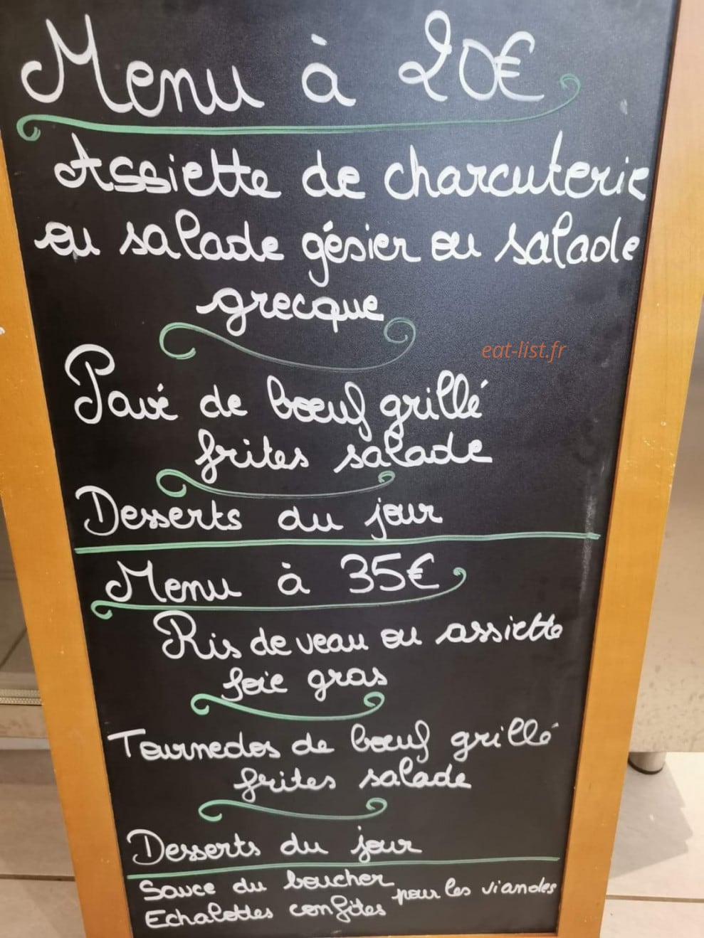 La table du boucher — carte page 2