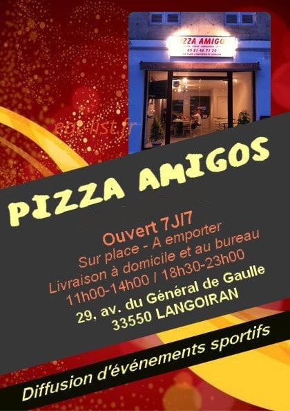 Pizza Amigos — carte page 1