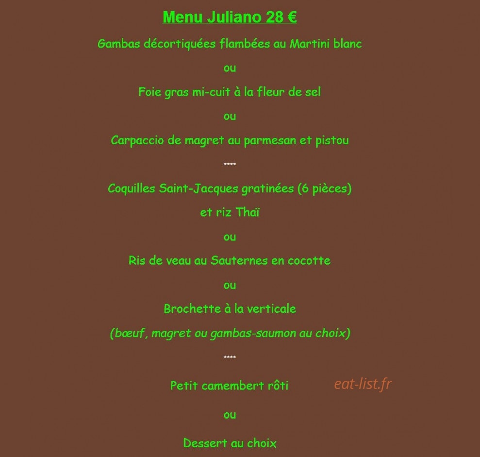 Le Juliano — carte page 7