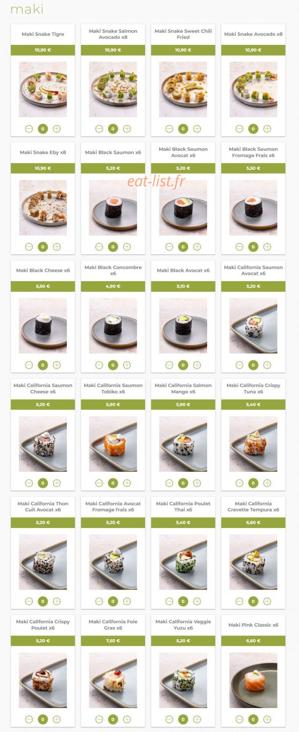Eat Sushi — carte page 7