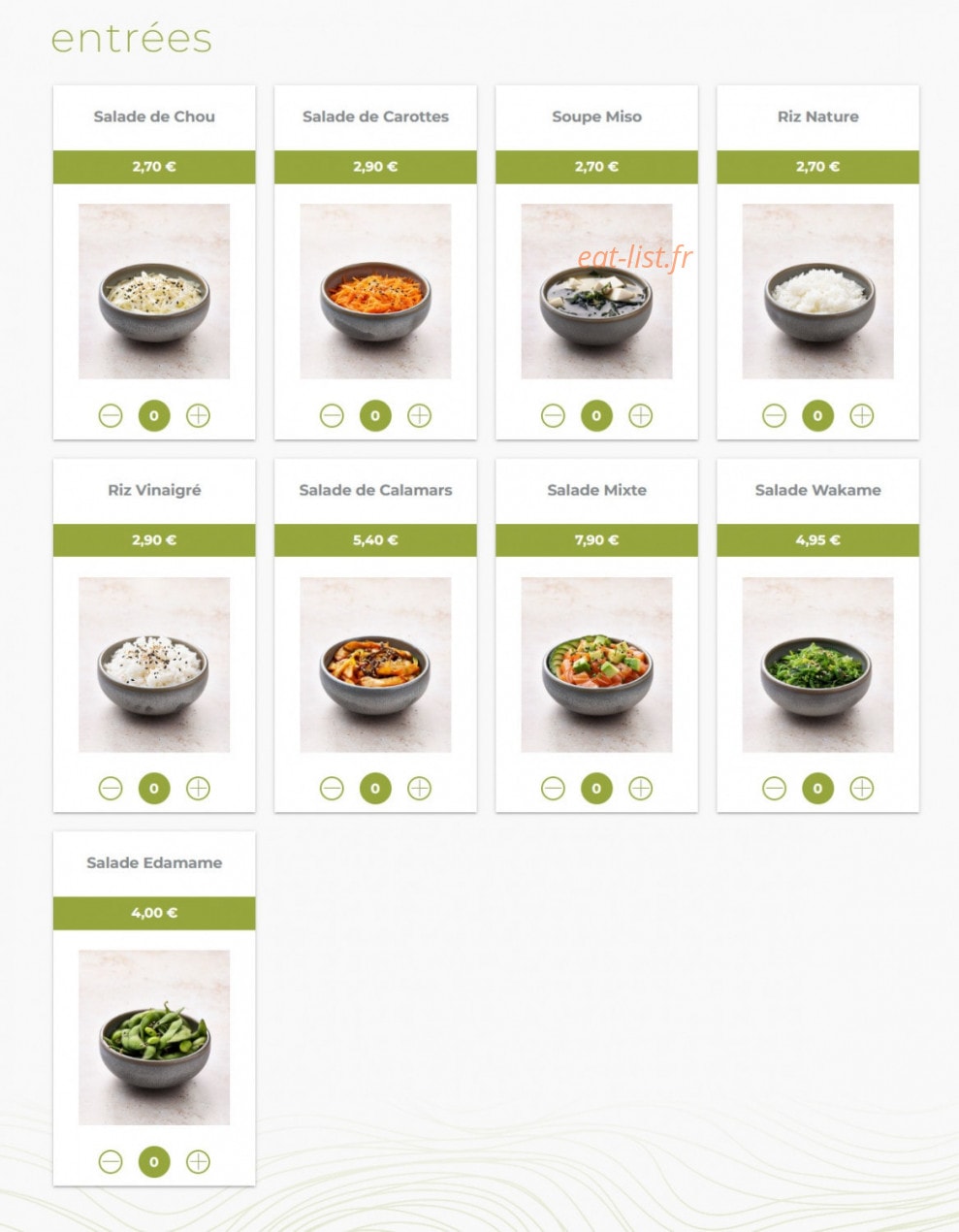 Eat Sushi — carte page 3