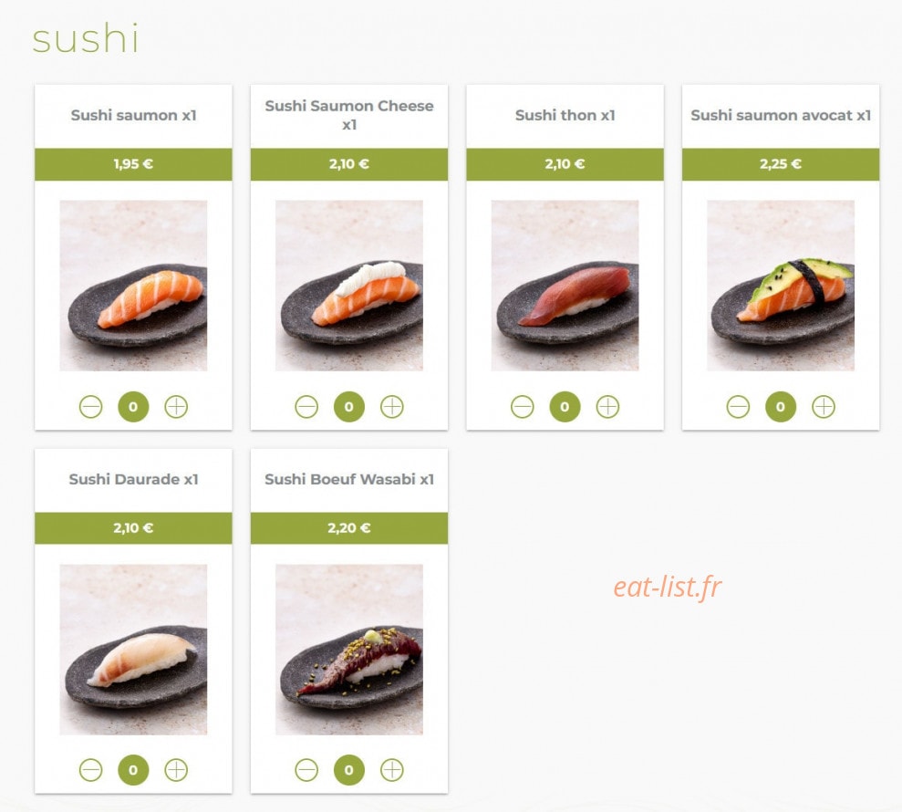 Eat Sushi — carte page 5