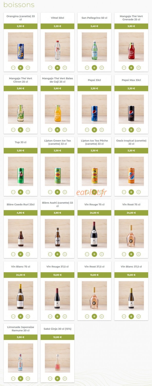 Eat Sushi — carte page 15