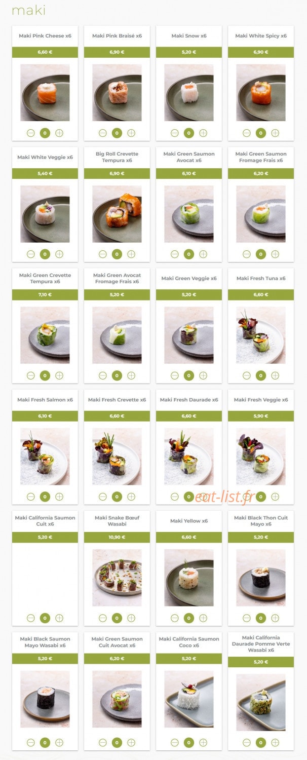 Eat Sushi — carte page 8