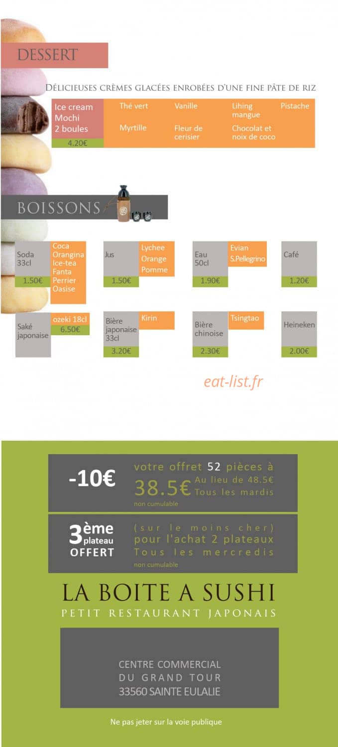 La Boîte à Sushi — carte page 6