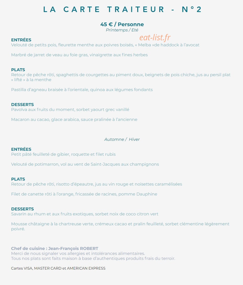 La Réserve du Presbytère — carte page 9