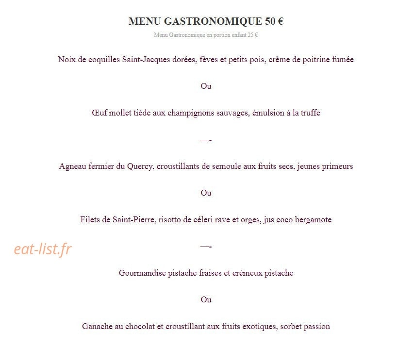 Le Clos Mirande — carte page 3