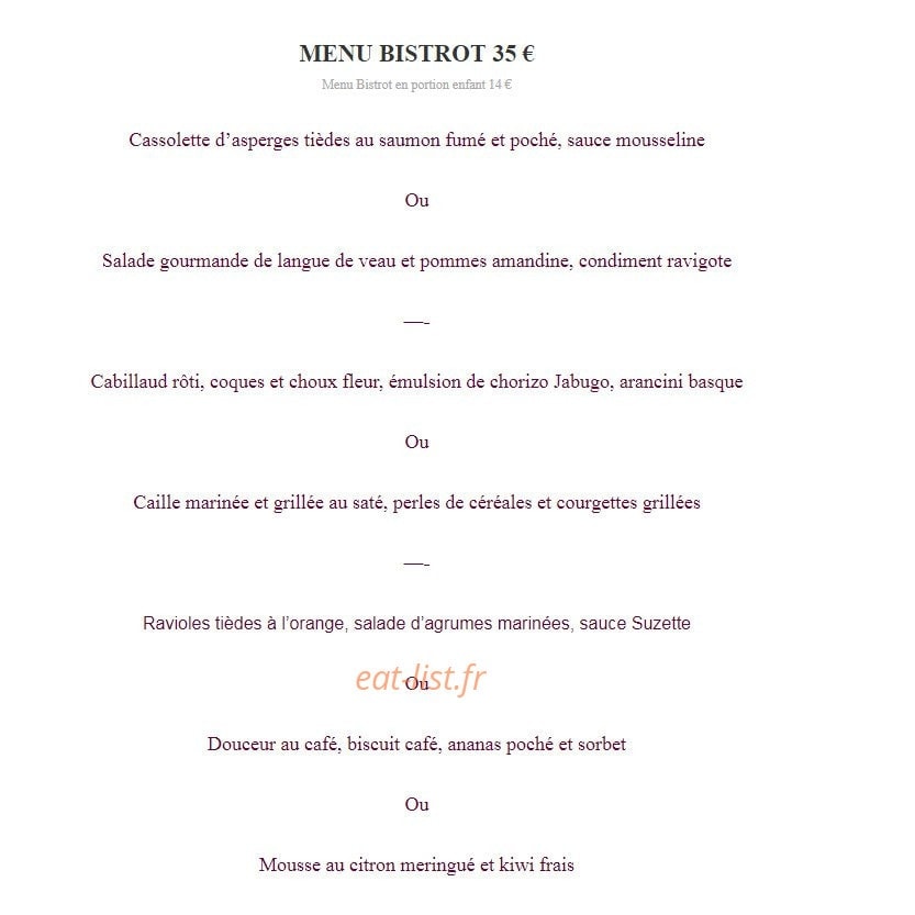 Le Clos Mirande — carte page 4