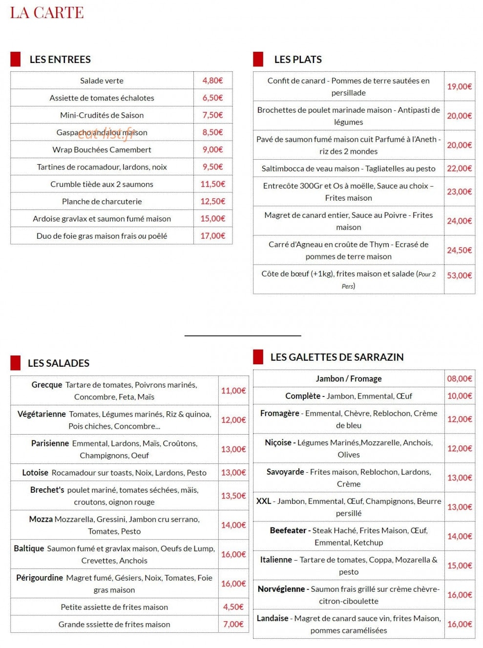 Les Marronniers — carte page 2