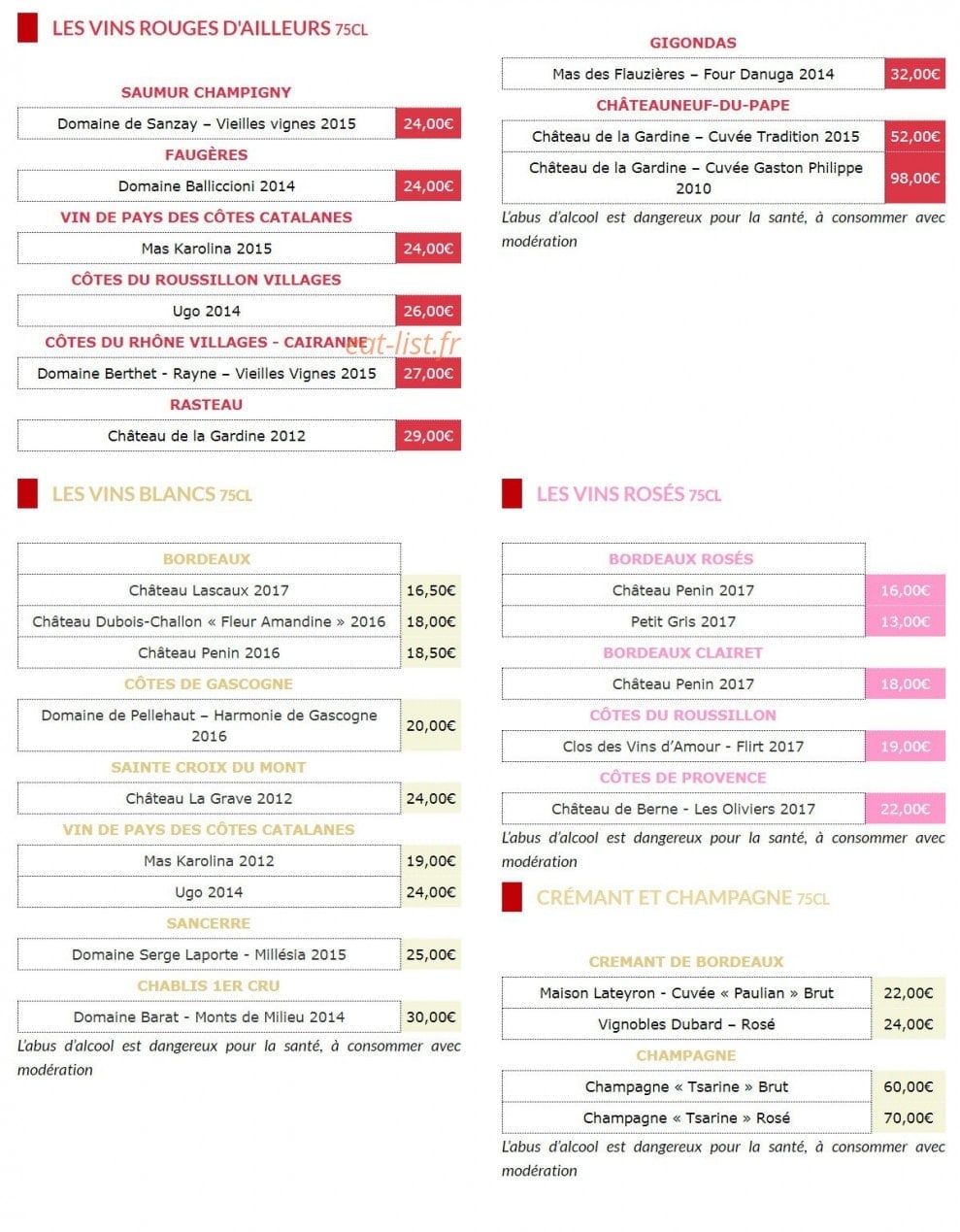 Les Marronniers — carte page 7