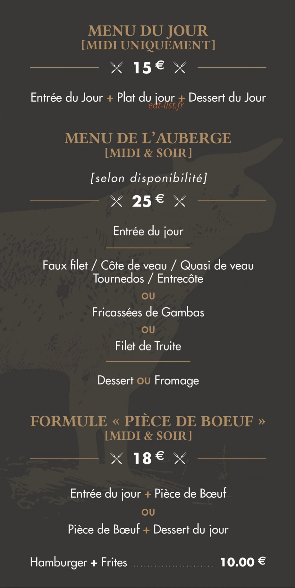 La Piece De Boeuf — carte page 3