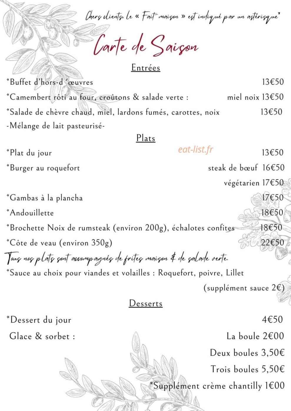 Les Baronnes de Goulée — carte page 1