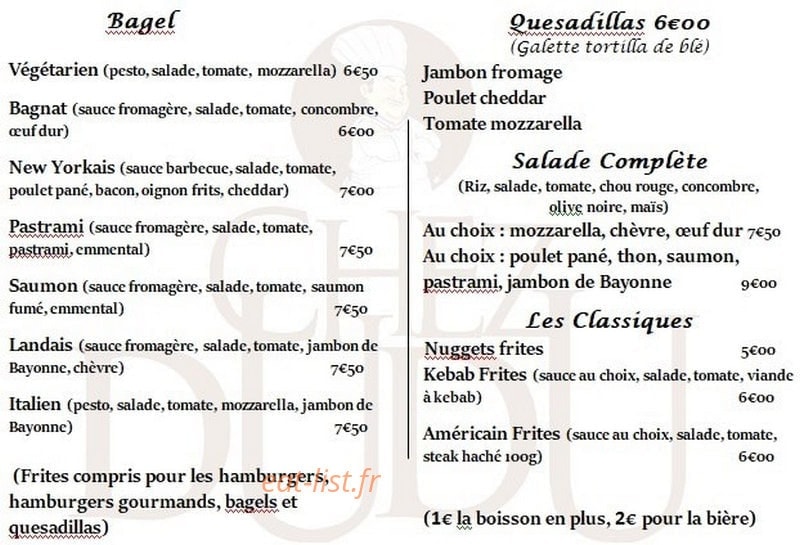 Chez Dudu — carte page 1