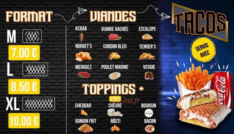 Aladdin Kebab — carte page 1