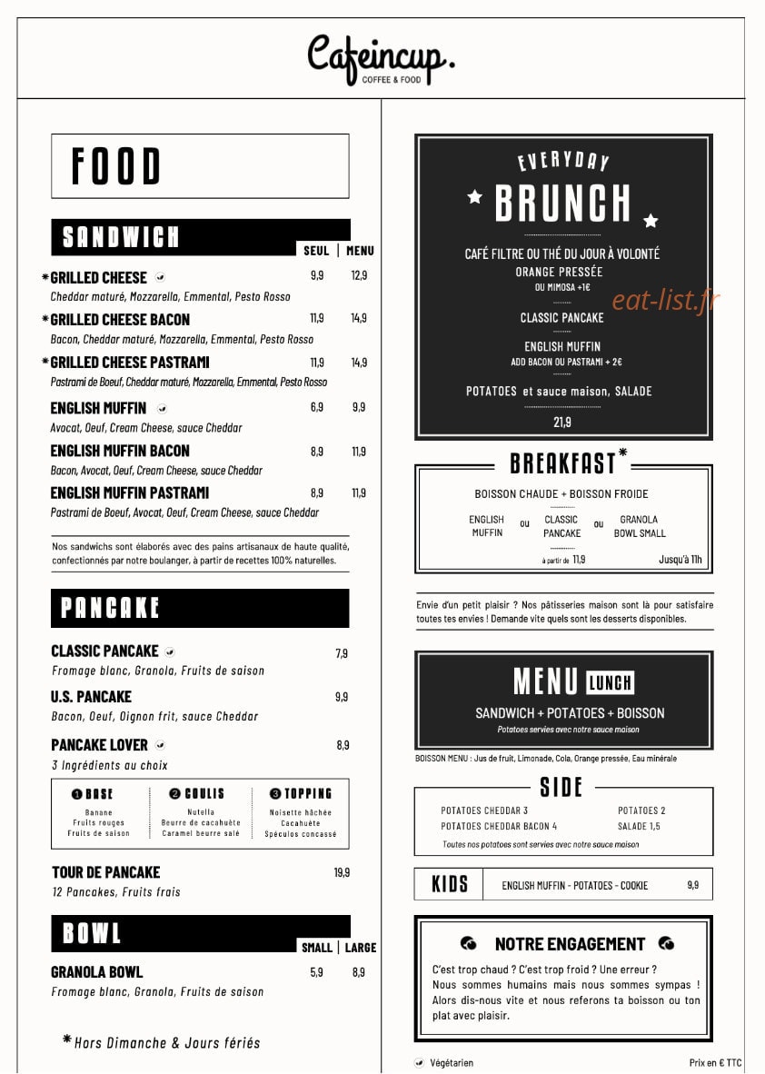 Cafeincup — carte page 2
