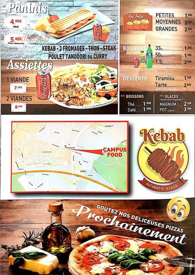 Campus Food — carte page 3