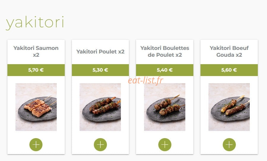 Eat sushi — carte page 18