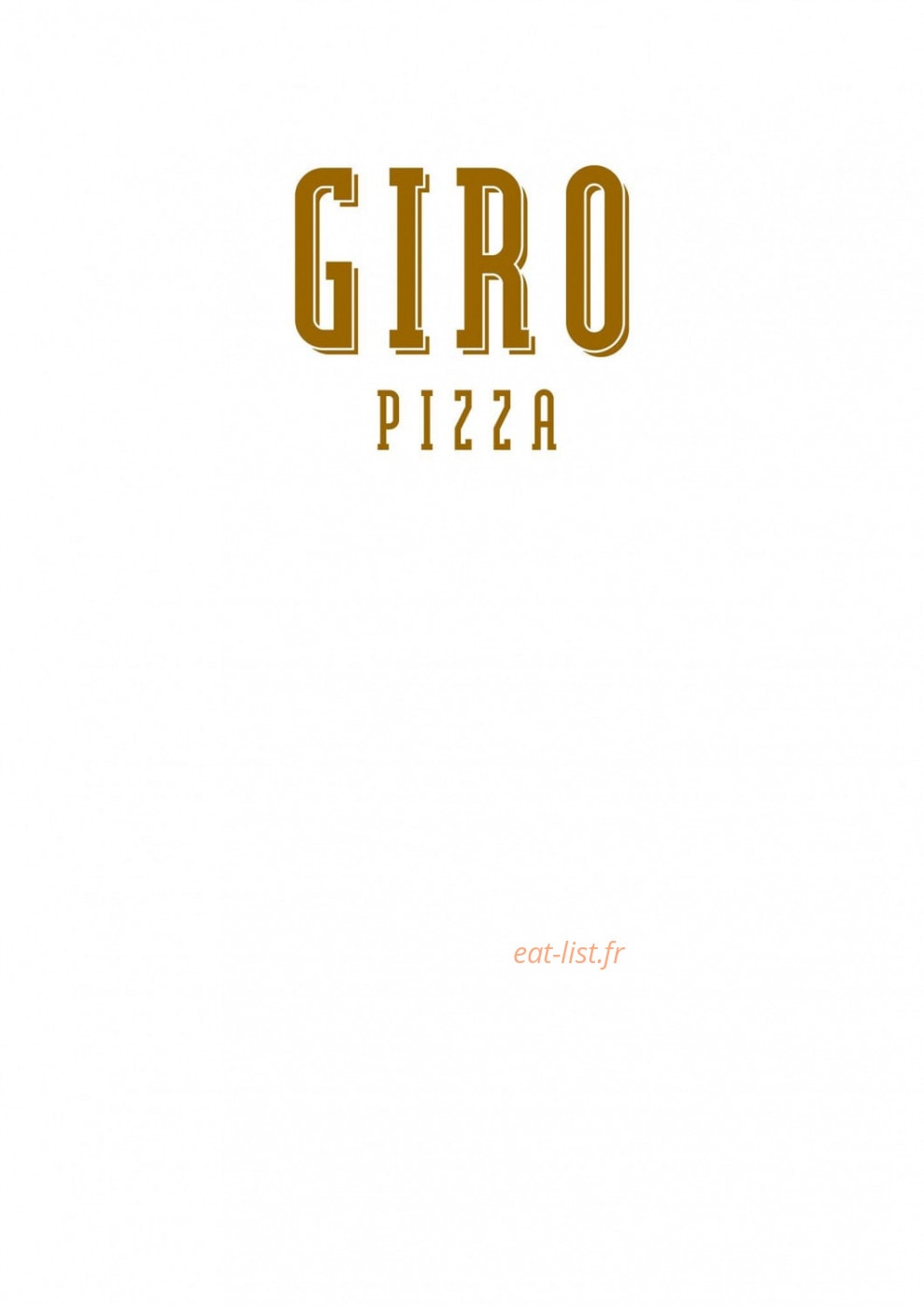 Giro Ristorante — carte page 1