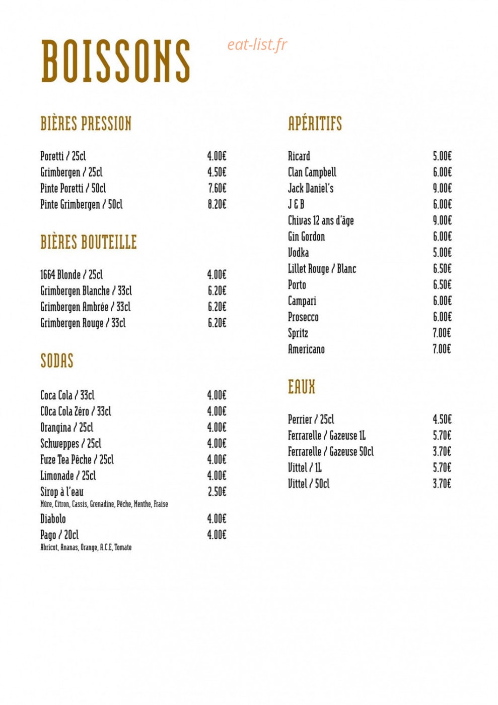 Giro Ristorante — carte page 7